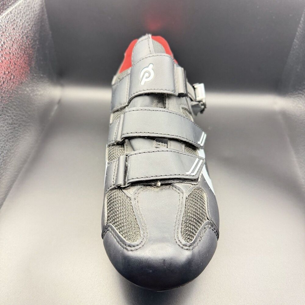 Peloton PL-SH-02 Road Cycling Shoes EU 43 Black/White/Red 3-Bolt - Picture 2 of 6
